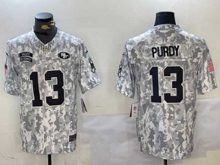 Men's NFL San Francisco 49ers #13 Brock Purdy Arctic Camo Nike 2024 Salute to Service Limited Jersey