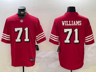 Men's NFL San Francisco 49ers #71 Trent Williams Red Vapor Untouchable Limited Stitched Football Jersey