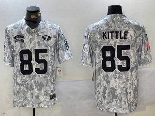 Men's NFL San Francisco 49ers #85 George Kittle Arctic Camo Nike 2024 Salute to Service Limited Jersey