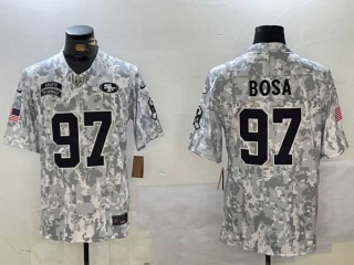 Men's NFL San Francisco 49ers #97 Nick Bosa Arctic Camo Nike 2024 Salute to Service Limited Jersey