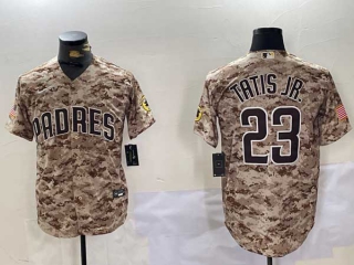 Men's MLB San Diego Padres #23 Fernando Tatis Jr Camo Stitched Cool Base Nike Baseball Jersey