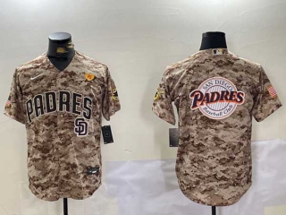 Men's MLB San Diego Padres Blank Camo PS Patch Stitched Cool Base Nike Baseball Jersey (5)