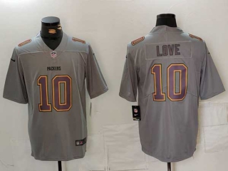 Men's NFL Green Bay Packers #10 Jordan Love Grey Atmosphere Fashion Stitched Limited Nike Football Jersey