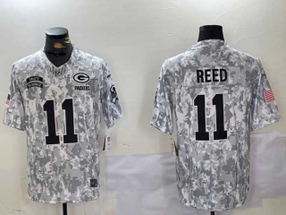 Men's NFL Green Bay Packers #11 Jayden Reed Arctic Camo 2024 Salute to Service Stitched Nike Football Jersey