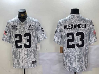 Men's NFL Green Bay Packers #23 Jaire Alexander Arctic Camo 2024 Salute to Service Stitched Nike Football Jersey