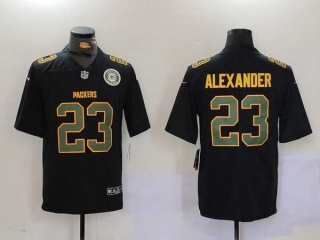 Men's NFL Green Bay Packers #23 Jaire Alexander Black Logo Patch Vapor Stitched Nike Football Jersey