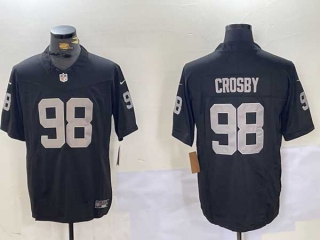 Men's NFL Las Vegas Raiders #98 Maxx Crosby Black FUSE Vapor Stitched Nike Football Jersey