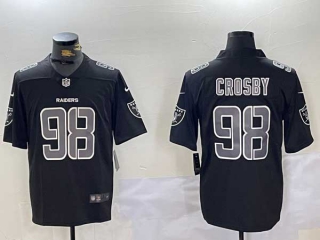 Men's NFL Las Vegas Raiders #98 Maxx Crosby Black Split Vapor Stitched Nike Football Jersey