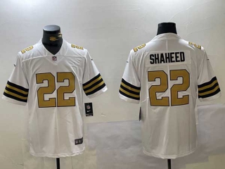 Men's NFL New Orleans Saints #22 Rashid Shahee White Vapor Limited Stitched Nike Football Jersey