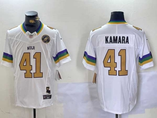 Men's NFL New Orleans Saints #41 Alvin Kamara White Logo 2024 F.U.S.E. Vapor Limited Stitched Nike Football Jersey