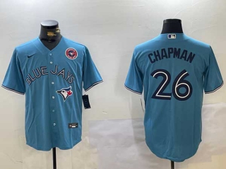 Men's MLB Toronto Blue Jays #26 Matt Chapman Powder Blue Alternate Limited Stitched Nike Baseball Jersey (2)