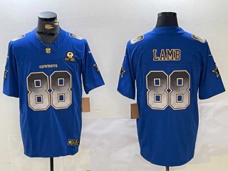 Men's NFL Dallas Cowboys #88 CeeDee Lamb Blue Smoke FUSE Stitched Nike Football Jersey