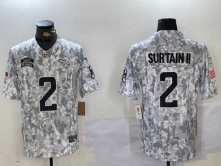 Men's NFL Denver Broncos #2 Patrick Surtain II Arctic Camo 2024 Salute to Service Stitched Nike Football Jersey