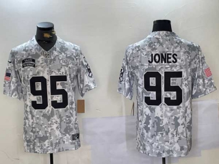 Men's NFL Kansas City Chiefs #95 Chris Jones Arctic Camo 2024 Salute to Service Stitched Nike Football Jersey