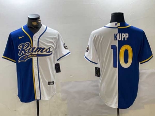 Men's NFL Los Angeles Rams #10 Cooper Kupp Royal White Two Tone Cool Base Stitched Nike Baseball Jersey