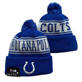 NFL Indianapolis Colts New Era Royal Knit Beanies Hat With Pom 3031