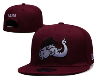 NCAA Alabama Crimson Tide New Era Wine Red Retro Logo Back Patch 9FIFTY Snapback Hat 6013