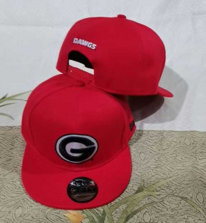 NCAA Georgia Bulldogs New Era Red Back Patch 9FIFTY Snapback Hat 6003