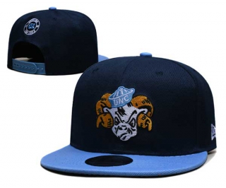 NCAA North Carolina Tar Heels New Era Navy Blue Retro Logo Back Patch 9FIFTY Snapback Hat 6009