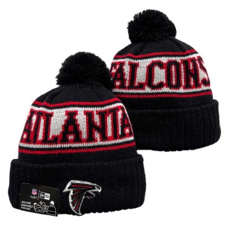 NFL Atlanta Falcons New Era Black Sideline Cuffed Beanies Knit Hat with Pom 3048