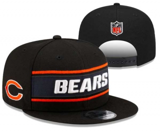 NFL Chicago Bears New Era Black 2024 Sideline Side Patch 9FIFTY Snapback Hat 3039