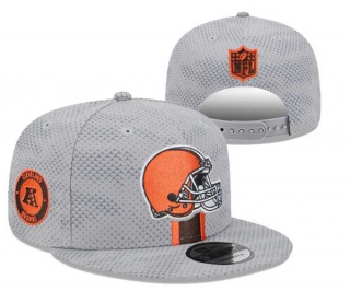 NFL Cleveland Browns New Era 2024 Sideline Gray 9FIFTY Snapback Hat 3024