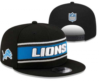 NFL Detroit Lions New Era Black 2024 Sideline Side Patch 9FIFTY Snapback Hat 3013