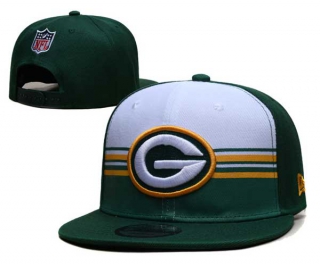 NFL Green Bay Packers New Era White Green Striped A-Frame Back Patch 9FIFTY Snapback Hat 6032