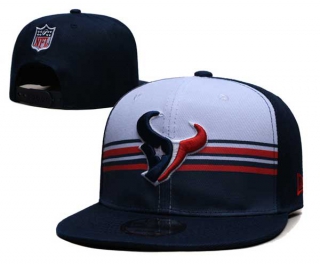 NFL Houston Texans New Era White Navy Striped A-Frame Back Patch 9FIFTY Snapback Hat 6019