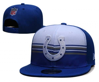 NFL Indianapolis Colts New Era White Royal Striped A-Frame Back Patch 9FIFTY Snapback Hat 6021