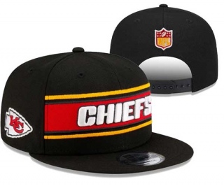 NFL Kansas City Chiefs New Era Black 2024 Sideline Side Patch 9FIFTY Snapback Hat 3080