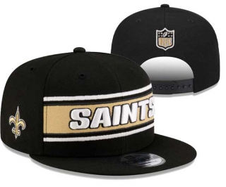 NFL New Orleans Saints New Era Black 2024 Sideline Side Patch 9FIFTY Snapback Hat 3046