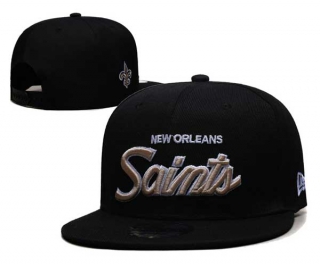 NFL New Orleans Saints New Era Black Main Script Side Patch 9FIFTY Snapback Hat 6049