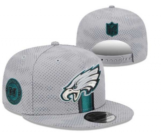 NFL Philadelphia Eagles New Era 2024 Sideline Gray 9FIFTY Snapback Hat 3045