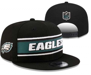 NFL Philadelphia Eagles New Era Black 2024 Sideline Side Patch 9FIFTY Snapback Hat 3046