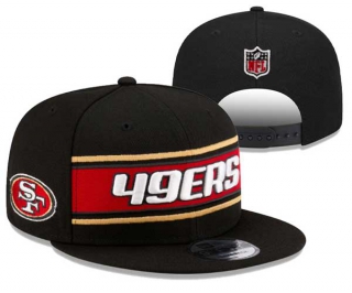 NFL San Francisco 49ers New Era Black 2024 Sideline Side Patch 9FIFTY Snapback Hat 3069