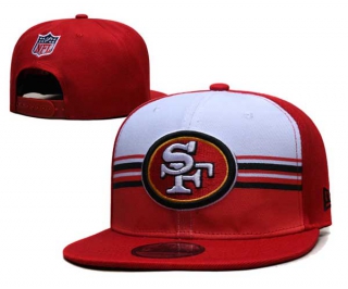 NFL San Francisco 49ers New Era White Red Striped A-Frame Back Patch 9FIFTY Snapback Hat 6080