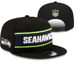 NFL Seattle Seahawks New Era Black 2024 Sideline Side Patch 9FIFTY Snapback Hat 3044