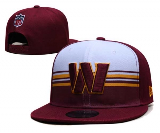 NFL Washington Commanders New Era White Burgundy Striped A-Frame Back Patch 9FIFTY Snapback Hat 6036