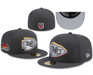 NFL Kansas City Chiefs New Era Graphite 2024 NFL Draft On-Stage 59FIFTY Fitted Hat 8001