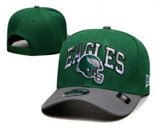 NFL Philadelphia Eagles New Era Kelly Green Gray Curved Brim 9FORTY Snapback Adjustable Hat 8005