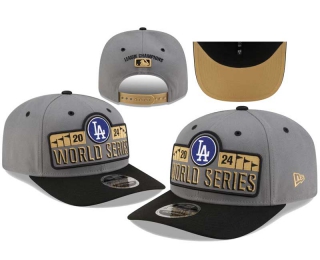 MLB Los Angeles Dodgers New Era Gray 2024 World Series League Champions Locker Room 9SEVENTY Stretch-Snap Hat 8021