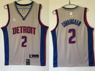 Men's Detroit Pistons Cade Cunningham Jordan Grey Jersey