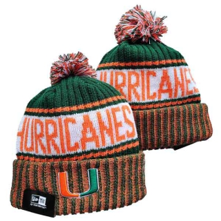 NCAA College Miami Hurricanes Knit Beanies Hat 3014