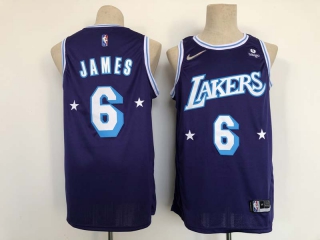 Men's NBA Los Angeles Lakers LeBron James #6 Nike Jersey City Edition (45)