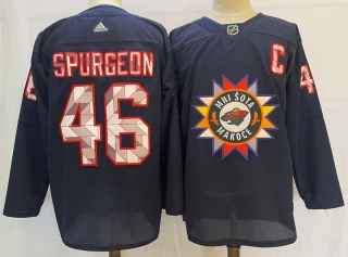 Men's NHL Minnesota Wild Jared Spurgeon Jersey (2)