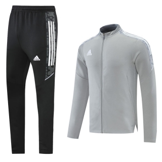Men's Adidas Athletic Full Zip Jacket Sweatsuits Grey (1)