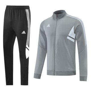 Men's Adidas Athletic Full Zip Jacket Sweatsuits Grey (2)