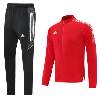 Men's Adidas Athletic Full Zip Jacket Sweatsuits Red (1)
