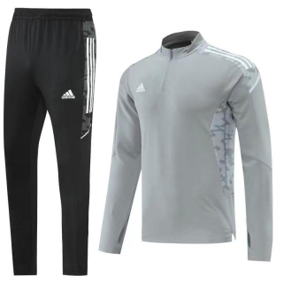 Men's Adidas Athletic Half Zip Jacket Sweatsuits Grey (1)